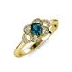 4 - Kyra Signature Blue and White Diamond Engagement Ring 