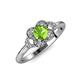 4 - Kyra Signature Peridot and Diamond Engagement Ring 