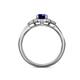 5 - Kyra Signature Blue Sapphire and Diamond Engagement Ring 