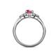 5 - Kyra Signature Rhodolite Garnet and Diamond Engagement Ring 