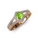 4 - Meryl Signature Peridot and Diamond Engagement Ring 