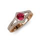 4 - Meryl Signature Ruby and Diamond Engagement Ring 