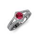 4 - Meryl Signature Ruby and Diamond Engagement Ring 