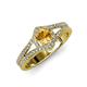 4 - Meryl Signature Citrine and Diamond Engagement Ring 