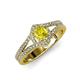 4 - Meryl Signature Yellow and White Diamond Engagement Ring 