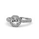 1 - Aura Semi Mount Halo Engagement Ring 