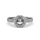 3 - Aura Semi Mount Halo Engagement Ring 