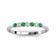 2 - Reina 2.60 mm Emerald and Diamond 7 Stone Wedding Band 