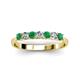 3 - Reina 3.00 mm Emerald and Diamond 7 Stone Wedding Band 