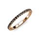 4 - Lara 2.00 mm Black Diamond Eternity Band 
