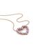 1 - Zayna 2.00 mm Round Pink Sapphire and Diamond Heart Pendant 