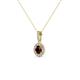 2 - Azaria Red Garnet and Diamond Halo Pendant 