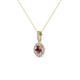 2 - Azaria Rhodolite Garnet and Diamond Halo Pendant 