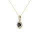 2 - Azaria Black and White Diamond Halo Pendant 