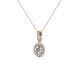 2 - Azaria Lab Grown and Mined Diamond Halo Pendant 