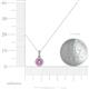4 - Azaria Pink Sapphire and Diamond Halo Pendant 