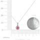 4 - Azaria Pink Tourmaline and Diamond Halo Pendant 