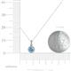 4 - Azaria Blue Topaz and Diamond Halo Pendant 