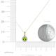 4 - Azaria Peridot and Diamond Halo Pendant 