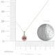 4 - Azaria Rhodolite Garnet and Diamond Halo Pendant 