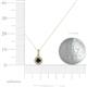 4 - Azaria Black and White Diamond Halo Pendant 