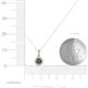 4 - Azaria Blue and White Diamond Halo Pendant 
