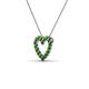 3 - Zayna Green Garnet Heart Pendant 