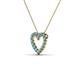 3 - Zayna Blue Topaz Heart Pendant 