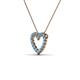 3 - Zayna Blue Topaz Heart Pendant 