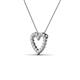 3 - Zayna White Sapphire Heart Pendant 
