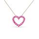 2 - Zayna Pink Sapphire Heart Pendant 