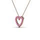 3 - Zayna Pink Sapphire Heart Pendant 