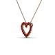3 - Zayna Red Garnet Heart Pendant 
