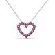 2 - Zayna Rhodolite Garnet Heart Pendant 