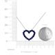 5 - Zayna Blue Sapphire Heart Pendant 