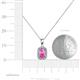 4 - Edlyn Pink Sapphire and Diamond Halo Pendant 
