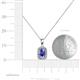 4 - Edlyn Tanzanite and Diamond Halo Pendant 