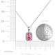 4 - Edlyn Pink Tourmaline and Diamond Halo Pendant 