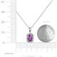 4 - Edlyn Amethyst and Diamond Halo Pendant 