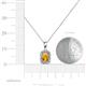 4 - Edlyn Citrine and Diamond Halo Pendant 