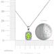 4 - Edlyn Peridot and Diamond Halo Pendant 
