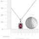 4 - Edlyn Rhodolite Garnet and Diamond Halo Pendant 