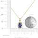 4 - Edlyn Blue Sapphire and Diamond Halo Pendant 