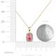 4 - Edlyn Pink Tourmaline and Diamond Halo Pendant 