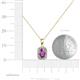 4 - Edlyn Amethyst and Diamond Halo Pendant 