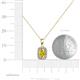 4 - Edlyn Yellow Sapphire and Diamond Halo Pendant 
