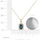 4 - Edlyn London Blue Topaz and Diamond Halo Pendant 