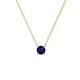 1 - Juliana 4.00 mm Round Blue Sapphire Solitaire Pendant Necklace 