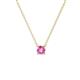 1 - Juliana 4.00 mm Round Pink Sapphire Solitaire Pendant Necklace 