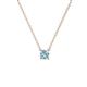 1 - Juliana 4.00 mm Round Aquamarine Solitaire Pendant Necklace 